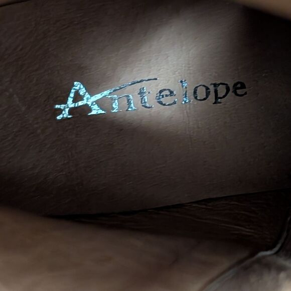 Antelope U12 Illeana leather thick heel platform ankle boot tan boho chic 38 - Picture 3 of 11